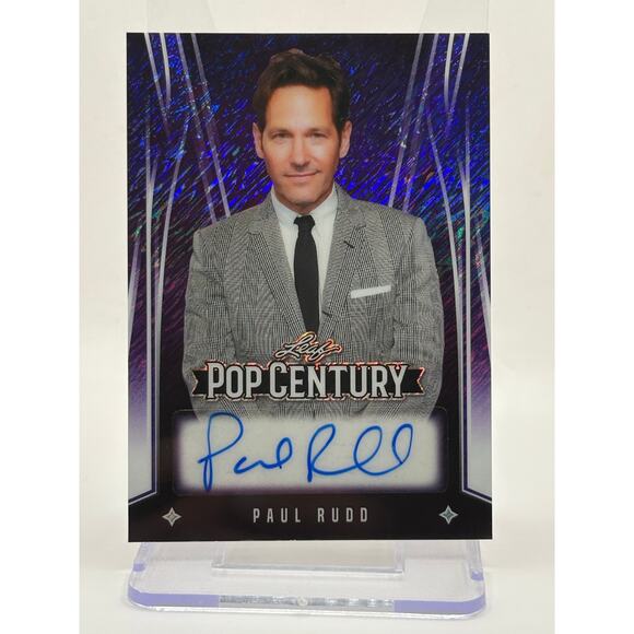 2025 Leaf Pop Century Paul Rudd Purple Shimmer Auto 2/4 SSP Ant Man Anchorman